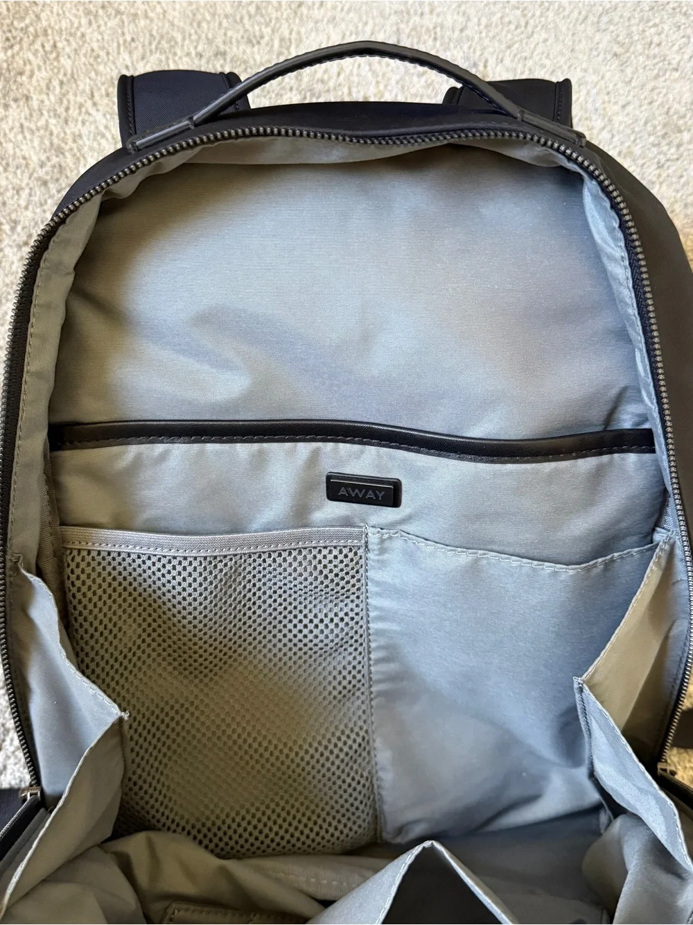 Away Small Zip Backpack in Black